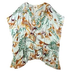 Z&L - Tropical Leaf Print Women's Tunic